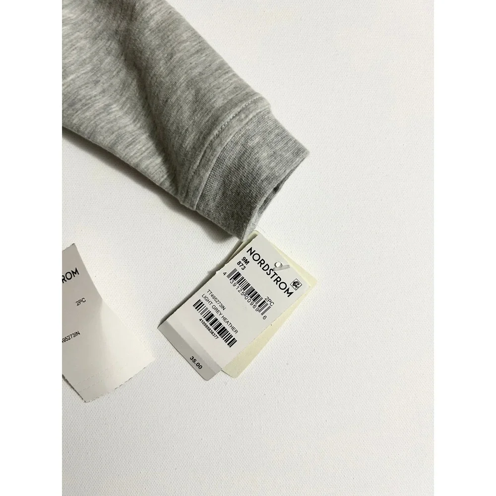 Tucker + Tate Baby 9M Grey Henley Sweatshirt Jogger 2PC Fleece Set